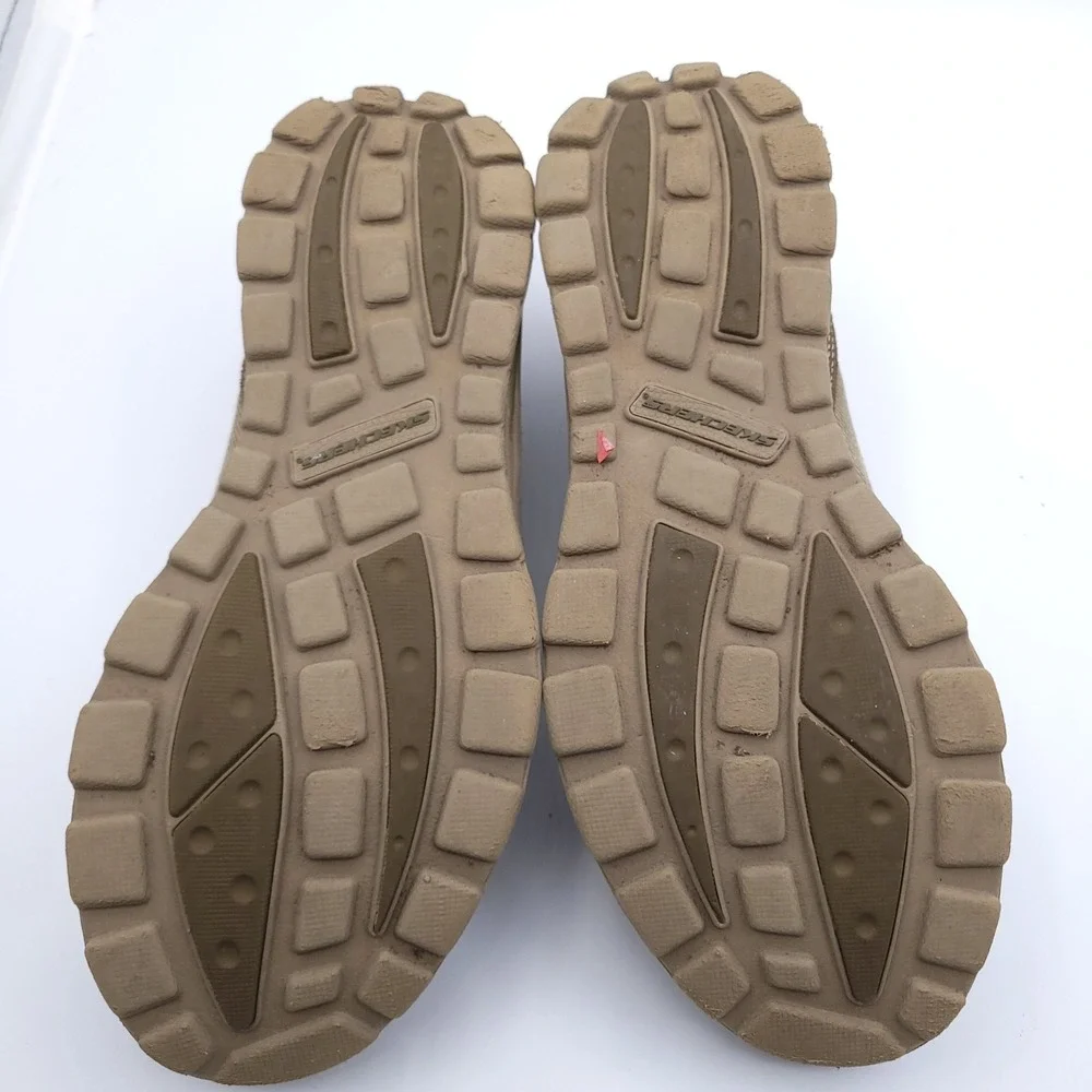 Skechers Shoes Mens 11.5 Melvin 63820 Taupe Tan Brown Relaxed Fit Slip On